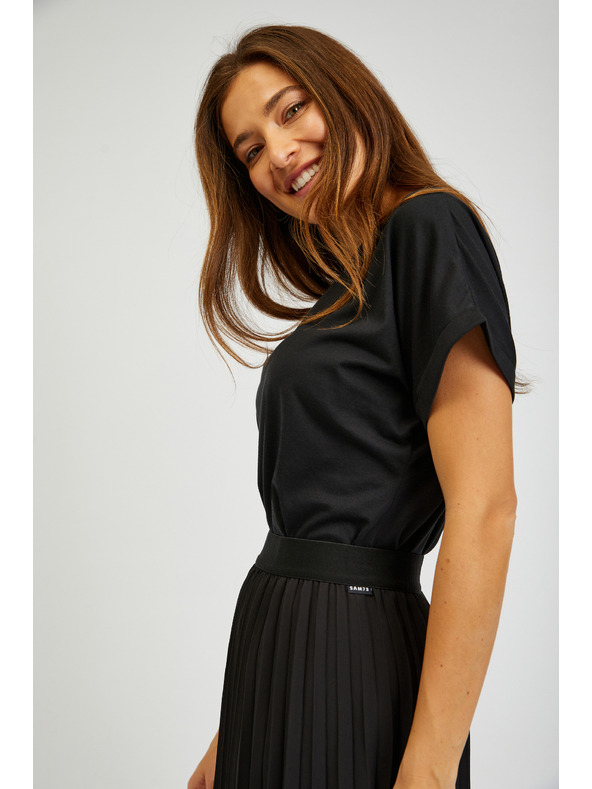 Sam 73 Črna ženska nagubana mini krila SAM73 Perseus