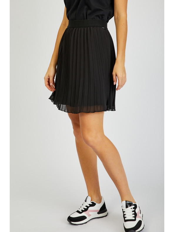 Sam 73 Črna ženska nagubana mini krila SAM73 Perseus