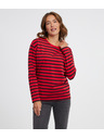 Sam 73 Rdeča ženska črtasta majica z dolgimi rokavi SAM 73 Prudence