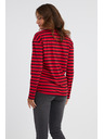 Sam 73 Rdeča ženska črtasta majica z dolgimi rokavi SAM 73 Prudence