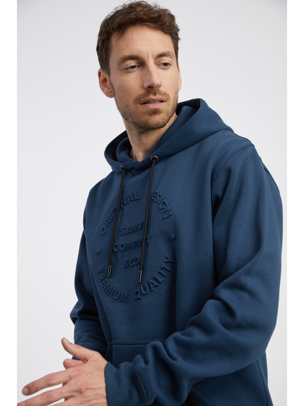 Sam 73 Temno modra moška majica s kapuco SAM 73 Albus