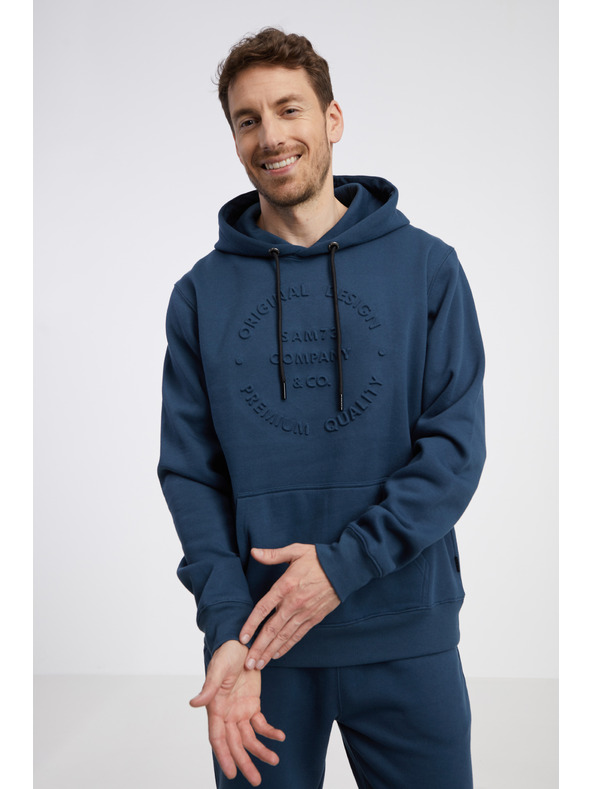 Sam 73 Temno modra moška majica s kapuco SAM 73 Albus