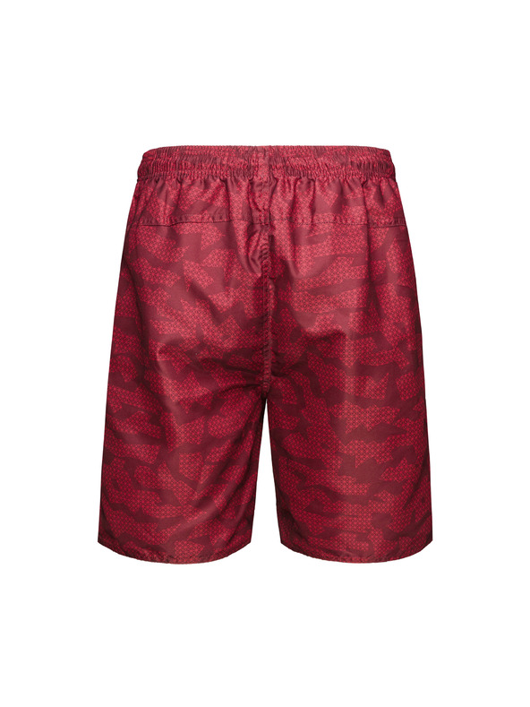 Sam 73 Moške kopalke z vzorcem v bordo barvi SAM 73