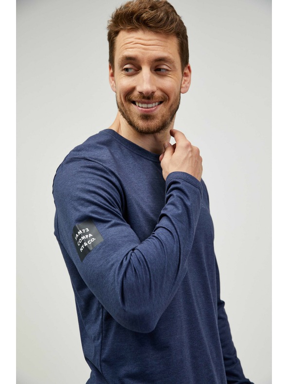 Sam 73 Temno modra moška črtasta majica SAM 73