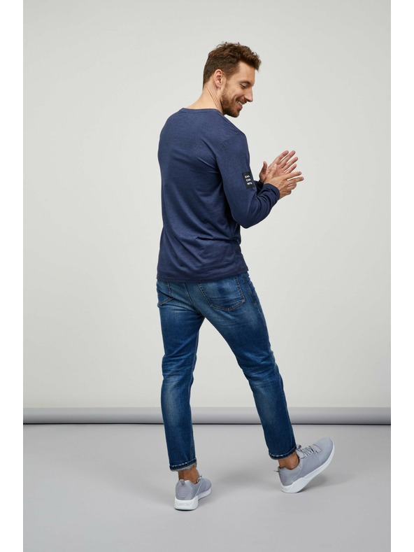 Sam 73 Temno modra moška črtasta majica SAM 73