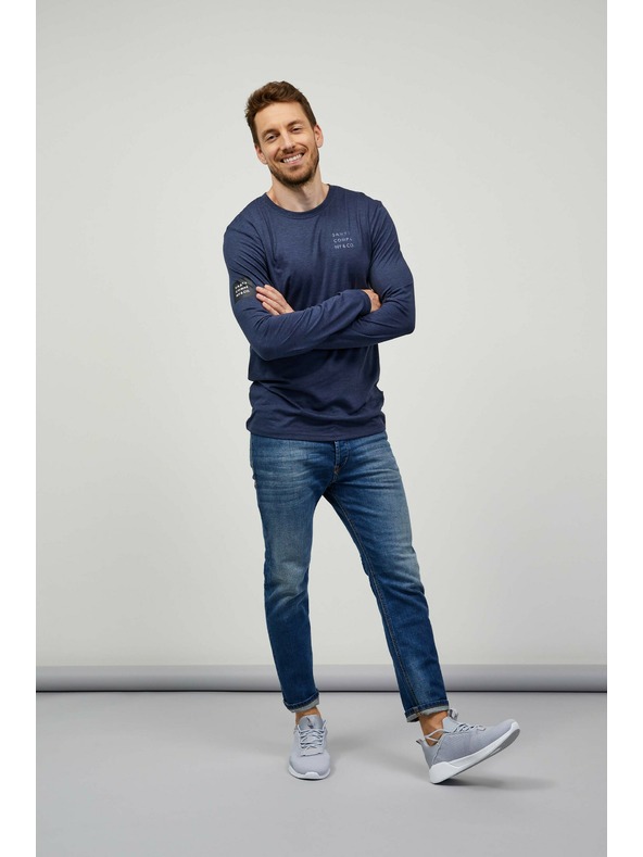 Sam 73 Temno modra moška črtasta majica SAM 73