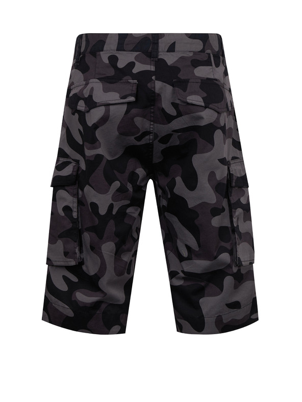 Sam 73 Temno sive moške kratke hlače z vzorcem SAM 73 John