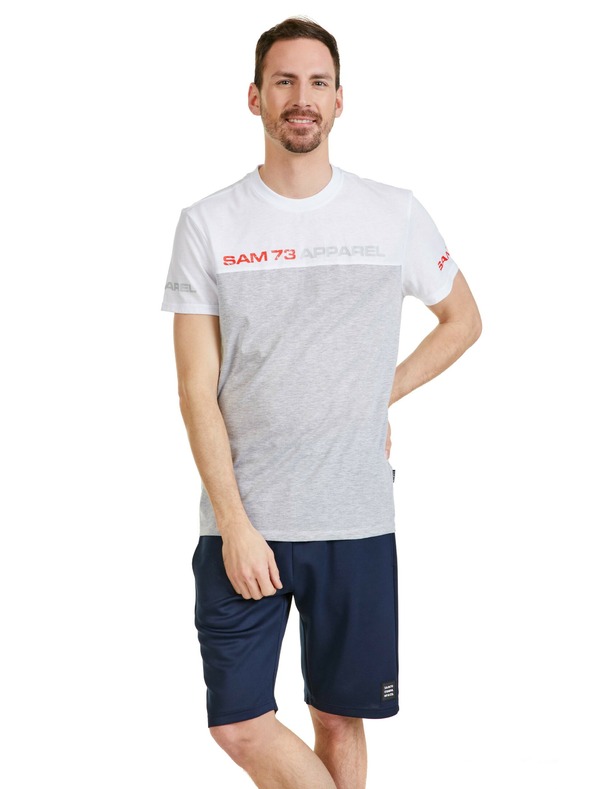 Sam 73 Bela moška majica SAM 73 Malcolm