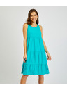 Sam 73 Turkizna ženska poletna obleka z volanom SAM 73 Chantal