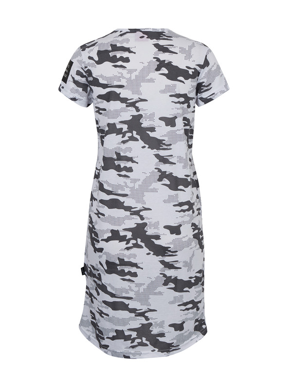 Sam 73 Sivo-bela vzorčasta obleka SAM 73 Laetitia