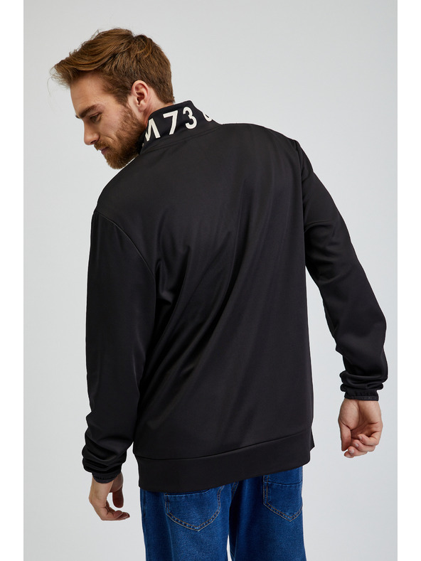 Sam 73 Črna moška majica z zadrgo SAM73 Stephen