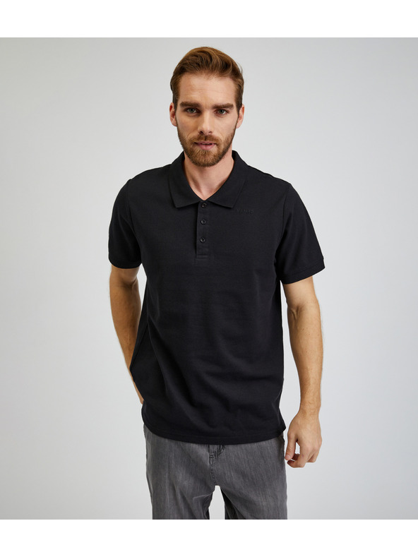 Sam 73 Črna moška bombažna polo majica SAM73 Chryz