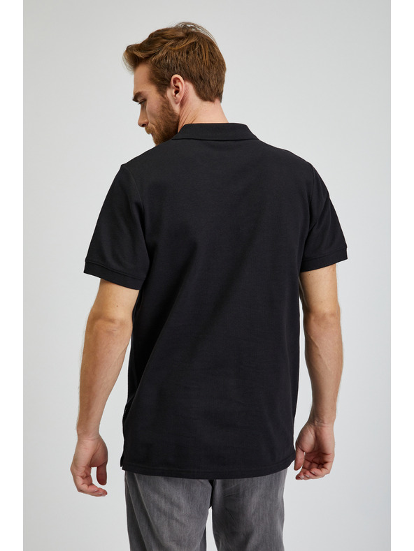Sam 73 Črna moška bombažna polo majica SAM73 Chryz