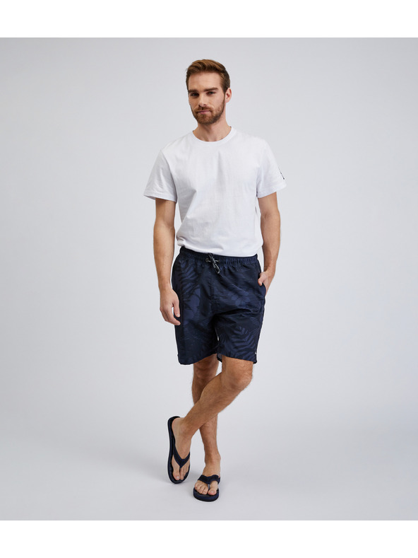 Sam 73 Temno modre moške vzorčaste kopalke SAM73 Leo