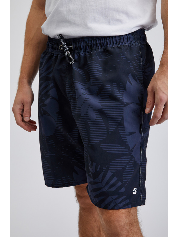 Sam 73 Temno modre moške vzorčaste kopalke SAM73 Leo