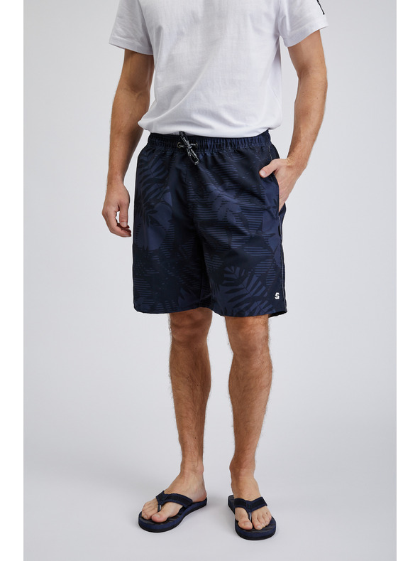 Sam 73 Temno modre moške vzorčaste kopalke SAM73 Leo