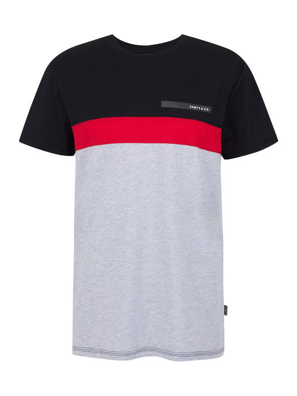 Sam 73 Sivo-črna moška majica SAM 73 Ernesto