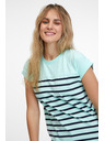 Sam 73 Turkizna ženska črtasta majica SAM 73 Mercedes