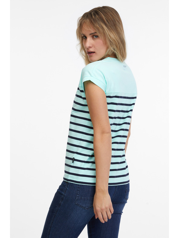 Sam 73 Turkizna ženska črtasta majica SAM 73 Mercedes