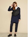 ZOOT.lab Temno modri ženski plašč iz volnene mešanice ZOOT.lab Klara