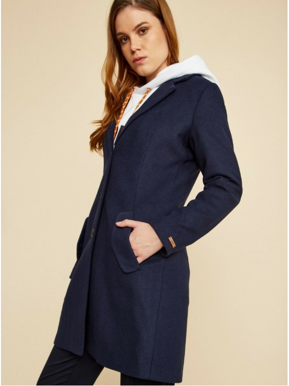 ZOOT.lab Temno modri ženski plašč iz volnene mešanice ZOOT.lab Klara