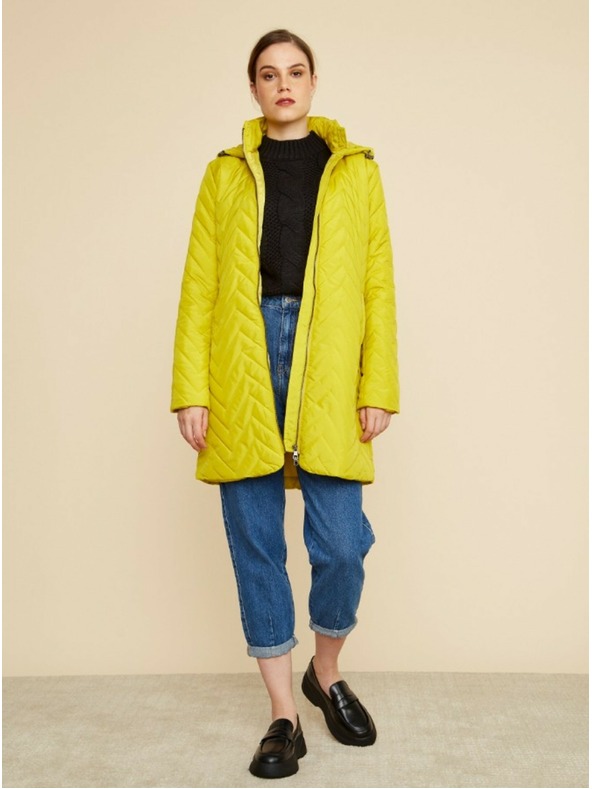 ZOOT.lab Zeleno-rumeni ženski prešiti plašč ZOOT.lab Molly