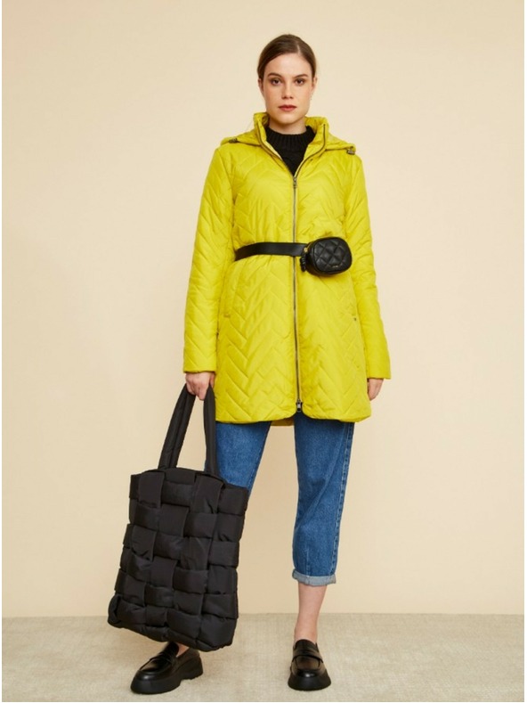 ZOOT.lab Zeleno-rumeni ženski prešiti plašč ZOOT.lab Molly