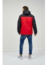 Sam 73 Črno-rdeča moška zimska prešita jakna Sam 73