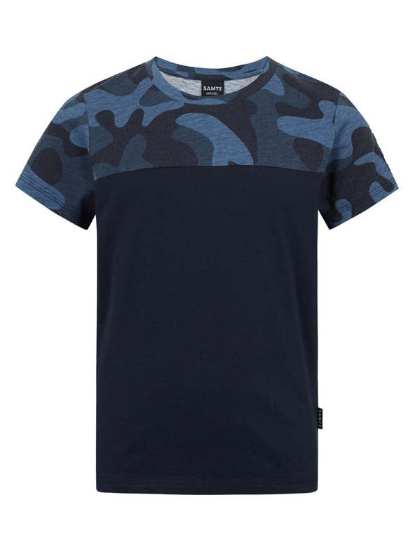 Sam 73 Temno modra fantovska vzorčasta majica SAM 73 Moses