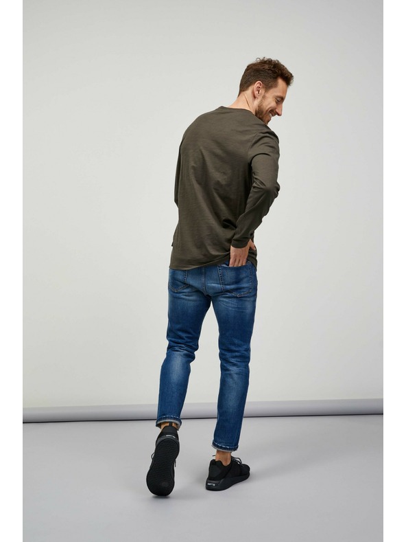 Sam 73 Kaki moška majica z dolgimi rokavi SAM 73 Mindart