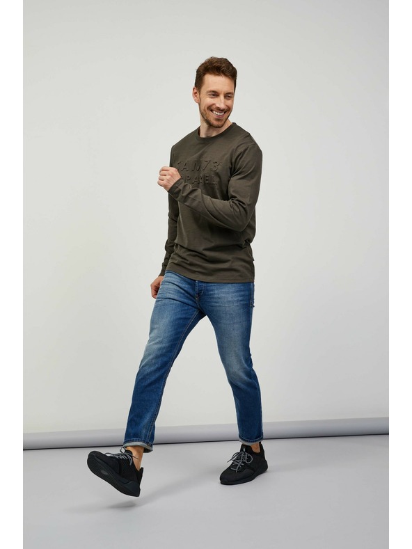 Sam 73 Kaki moška majica z dolgimi rokavi SAM 73 Mindart