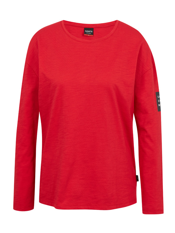 Sam 73 Rdeča ženska osnovna majica z dolgimi rokavi SAM 73 Ariasa