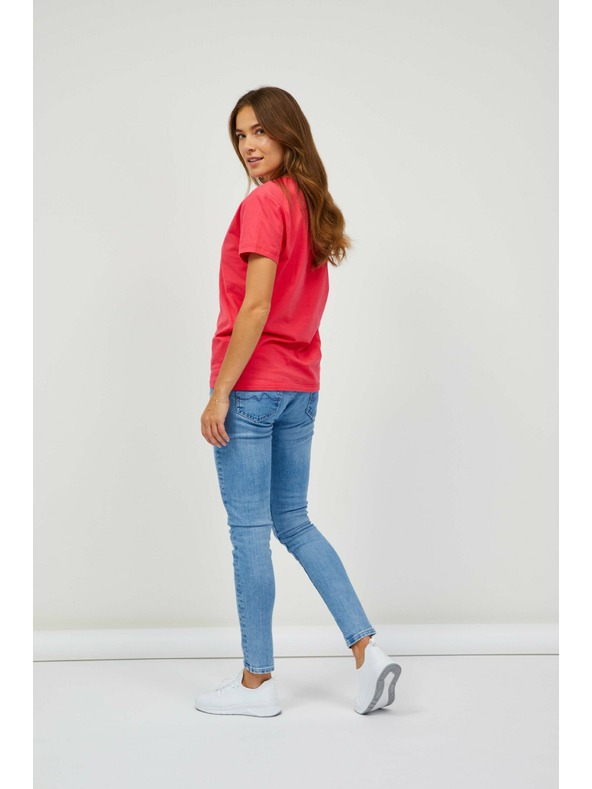 Sam 73 Temno rožnata ženska majica z dolgim rokavom SAM 73 Lumiel