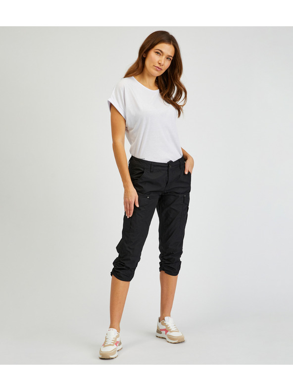 Sam 73 Črne ženske tričetrtinske hlače SAM73 Fornax