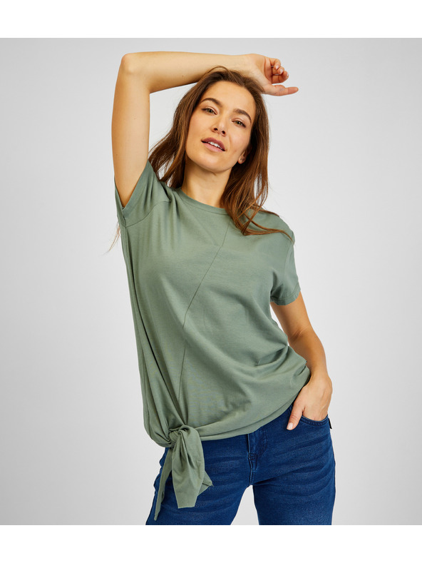 Sam 73 Zelena ženska asimetrična majica SAM73 Lacerta