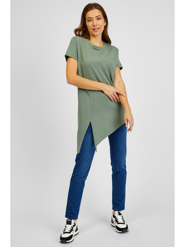 Sam 73 Zelena ženska asimetrična majica SAM73 Lacerta