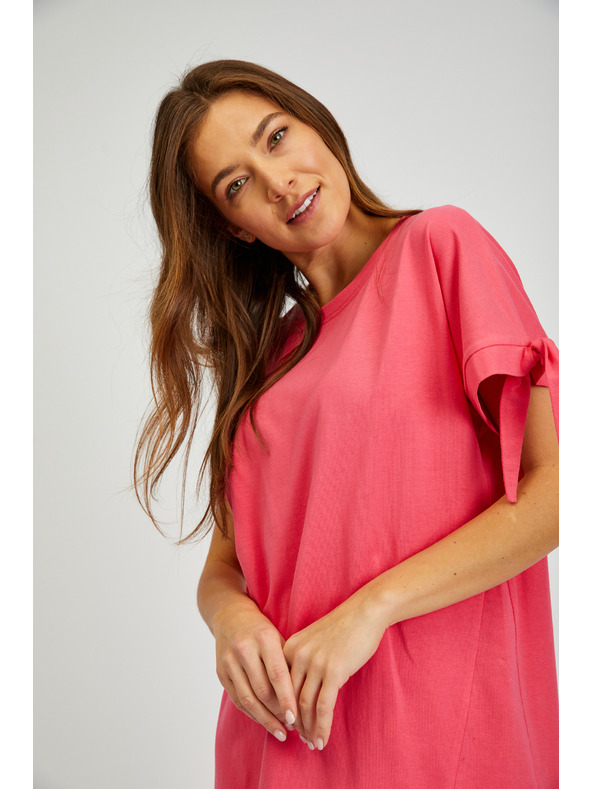 Sam 73 Temno rožnata ženska poletna osnovna obleka SAM73 Tucana