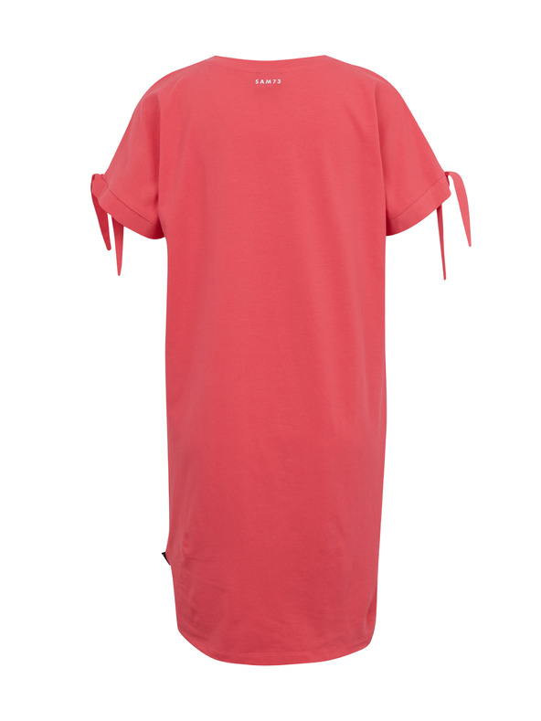 Sam 73 Temno rožnata ženska poletna osnovna obleka SAM73 Tucana