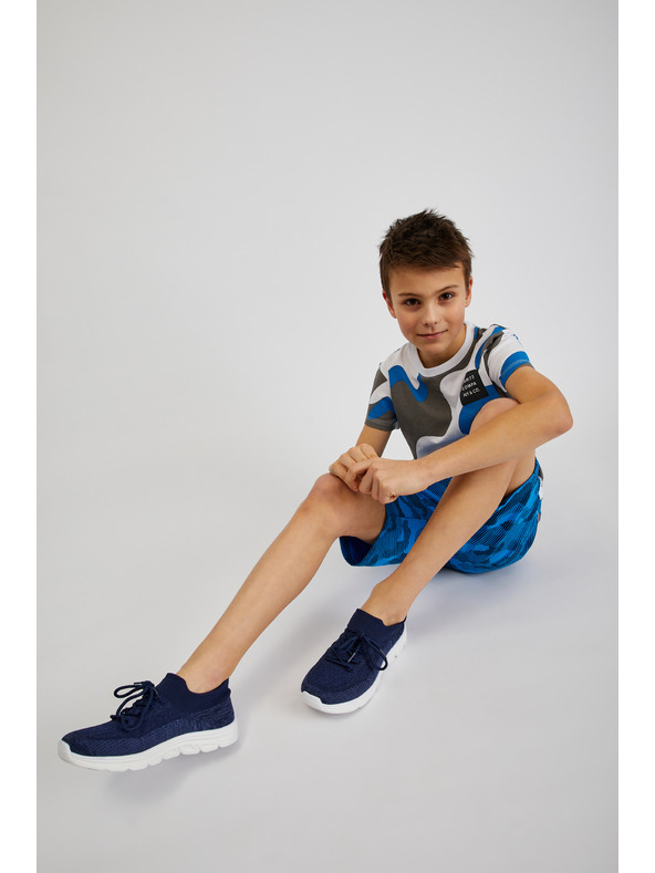 Sam 73 Sivo-modra fantovska majica z vzorcem SAM 73 Oscar