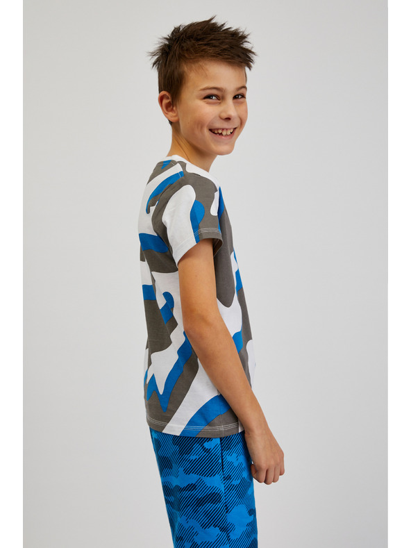 Sam 73 Sivo-modra fantovska majica z vzorcem SAM 73 Oscar