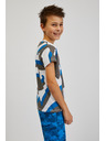 Sam 73 Sivo-modra fantovska majica z vzorcem SAM 73 Oscar