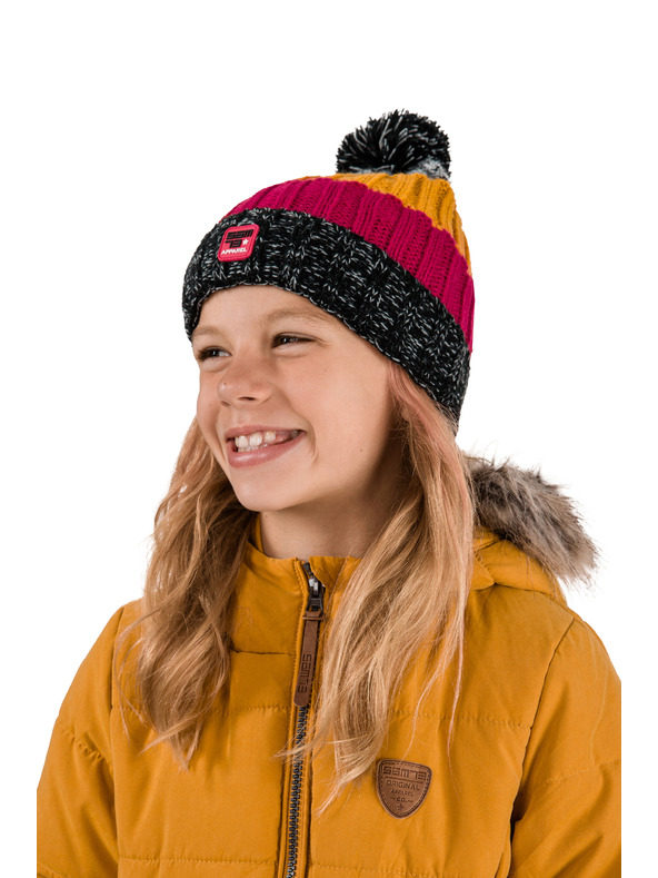 Sam 73 Rumeno-siva črtasta kapa SAM 73