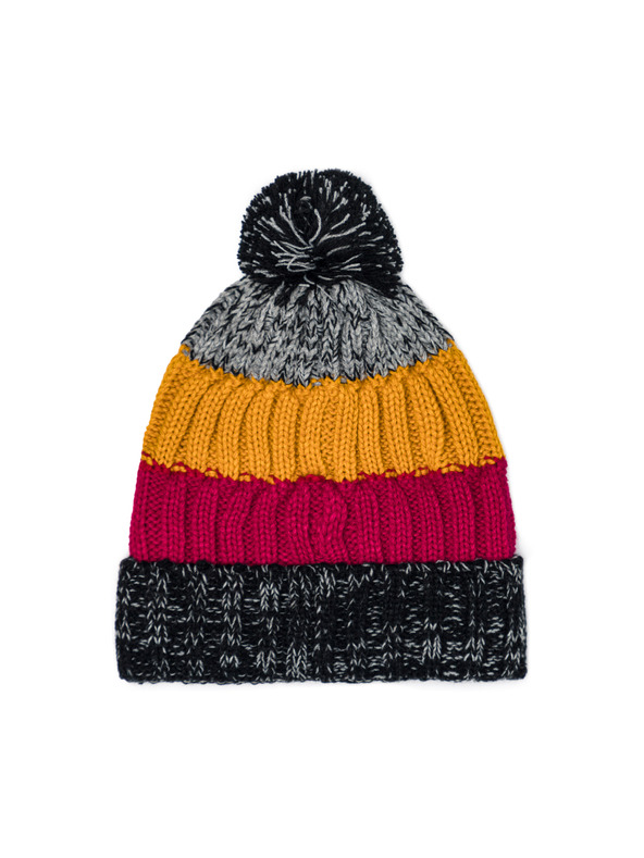 Sam 73 Rumeno-siva črtasta kapa SAM 73