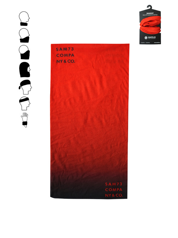 Sam 73 Rdeč večnamenski šal SAM 73