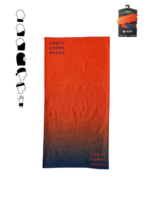 Sam 73 Oranžni večnamenski šal SAM 73