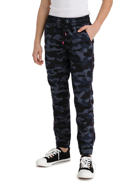 Sam 73 Temno modre dekliške maskirne hlače SAM 73