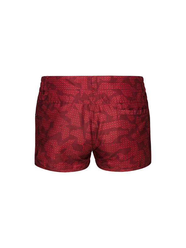 Sam 73 Rdeče ženske kratke hlače z vzorcem SAM 73