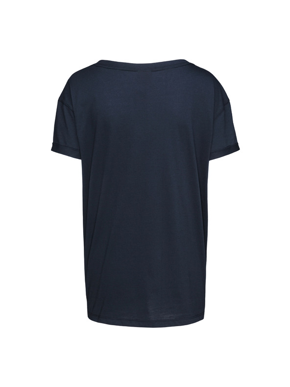 Sam 73 Temno modra ženska ohlapna majica s potiskom SAM 73
