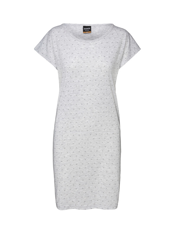 Sam 73 Siva ženska vzorčasta obleka z žepi SAM 73
