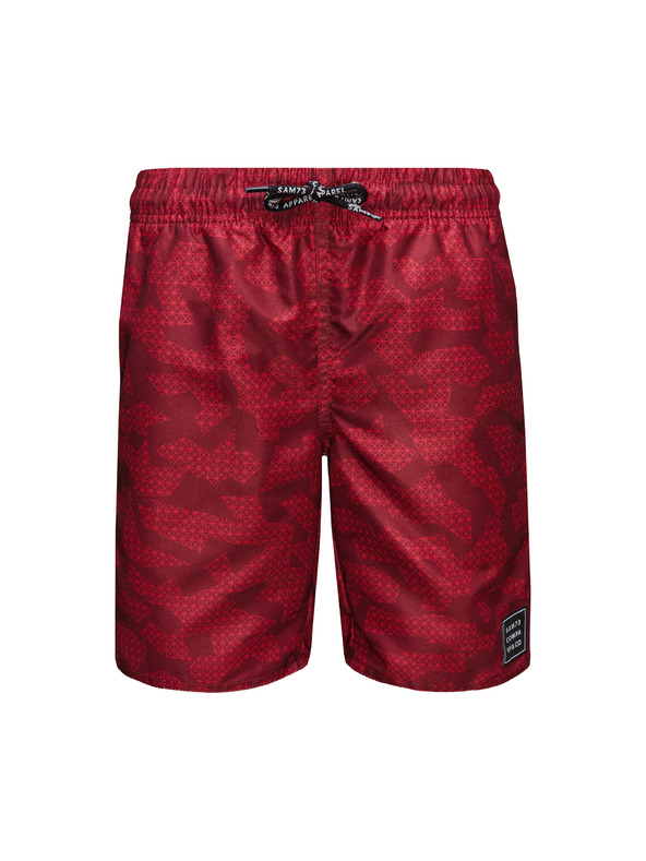 Sam 73 Rdeče fantovske vzorčaste kopalke SAM 73